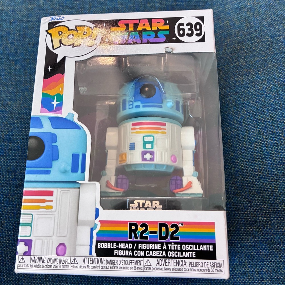 Star Wars Funko R2-D2 Rainbow Accents Pop! Vinyl Pride Edition NIB 639